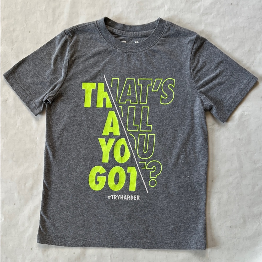 Boys Grey Xersion Tee - "That's All You Got?" - Size S (8)